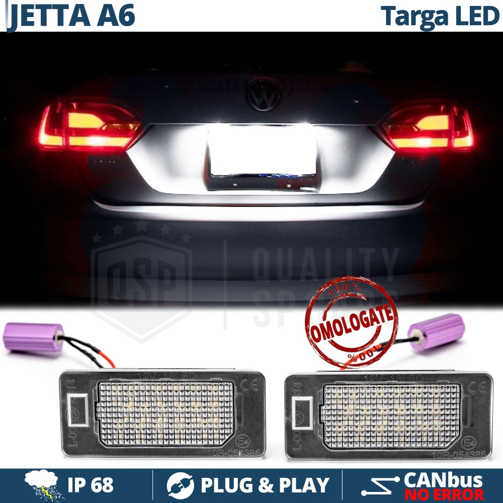 2 Luces de Matricula LED para VW Jetta A6 (10-18) | 100% CANbus, 18 LED 6.500K Blanco Frío | Plug & Play 2 Luces de Matricula LED para VW Jetta A6 (10-18) | 100% CANbus, 18 LED 6.500K Blanco Frío | Plug & Play