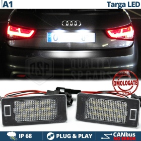 2 Luces de Matricula LED para AUDI A1 (10-14) | 100% CANbus, 18 LED 6.500K Blanco Frío | Plug & Play