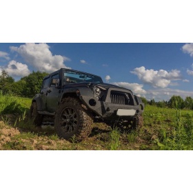 Parrilla Rejilla Delantera para JEEP WRANGLER JK 2007- | "Angry Bird II" Negro Mate, en ABS