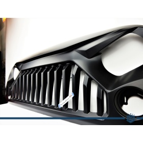 Parrilla Rejilla Delantera para JEEP WRANGLER JK 2007- | "Angry Bird II" Negro Mate, en ABS