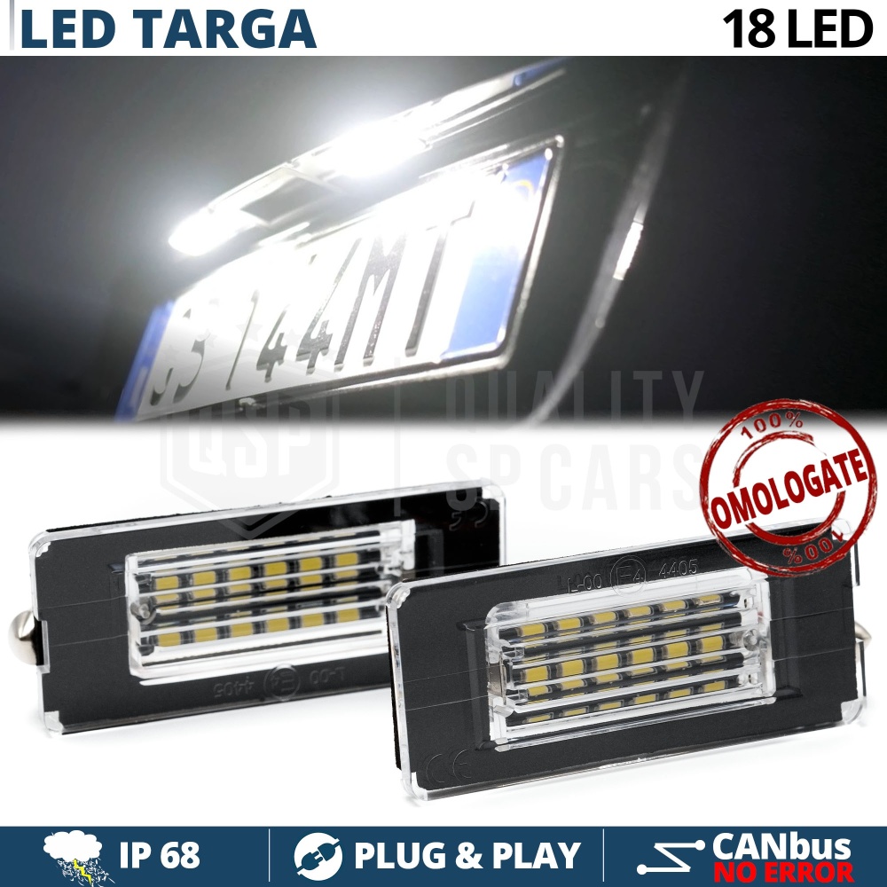 2 Luces de Matricula Led para Mini II One, Cooper, S Canbus 18 Led 6.500K Blanco Frío, Plug & Play 2 Luces de Matricula Led para Mini II One, Cooper, S Canbus 18 Led 6.500K Blanco Frío, Plug & Play