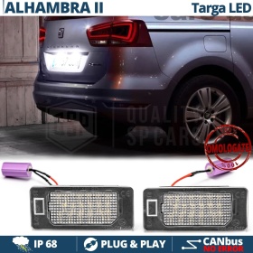 2 Luces de Matricula LED para Seat Alhambra II (2010-)| 100% CANbus, 18 LED 6.500K Blanco Frío | Plug & Play