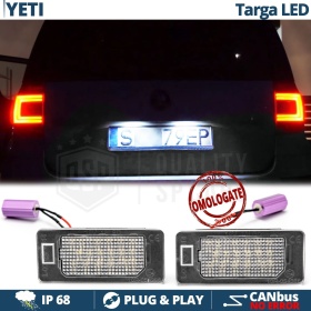 2 License Plate LED for Skoda Yeti (09-17) | 100% CANbus, 18 LEDS 6500K White Ice | Plug & Play