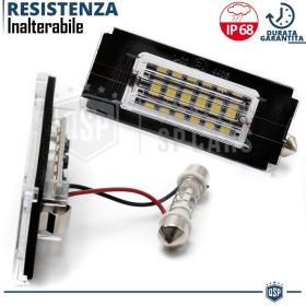 2 Luces de Matricula Led para MINI COOPER R56, R57 (06-13) | Canbus 18 Led 6.500K Blanco Frío, Plug & Play
