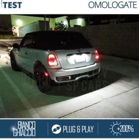 2 Luces de Matricula Led para MINI COUPÉ & ROADSTER R58, R59 (12-15) | Canbus 18 Led 6.500K Blanco Frío, Plug & Play