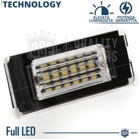 2 Luces de Matricula Led para MINI COUPÉ & ROADSTER R58, R59 (12-15) | Canbus 18 Led 6.500K Blanco Frío, Plug & Play