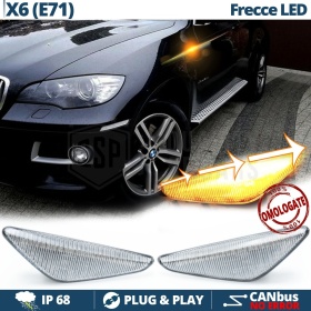 Intermitentes LED Secuenciales para BMW X6 E71 (08-14) | Coches Homologados, Lente Blanca, CANBUS No Error
