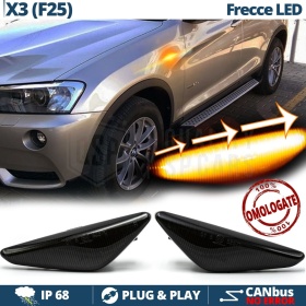 Intermitentes LED Secuenciales para BMW X3 F25 (10-17) | Coches Homologados, Lente Negra, CANBUS No Error