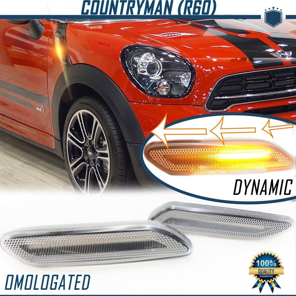 Frecce LED Dinamiche Sequenziali per MINI COUNTRYMAN R60 (10-17) | Omologate, CANbus No Errori su CDB Frecce LED Dinamiche Sequenziali per MINI COUNTRYMAN R60 (10-17) | Omologate, CANbus No Errori su CDB