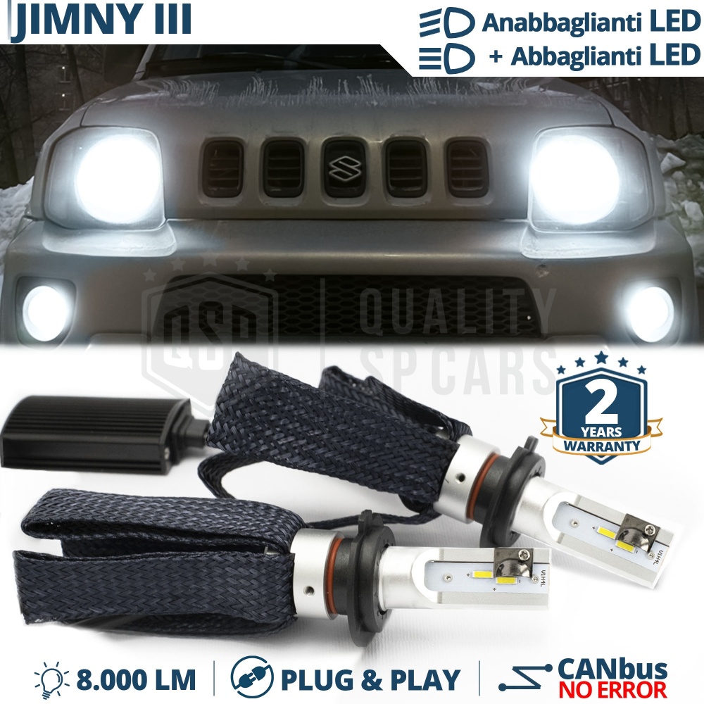 H4 Full LED Kit for SUZUKI JIMNY 3 98-18 Low + High Beam | 6500K 8000LM CANbus Error FREE