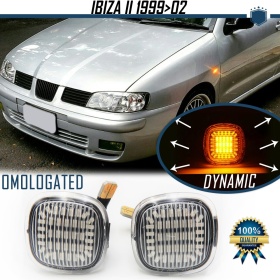Intermitentes LED Secuenciales para SEAT IBIZA 6K Facelift (99-02) | Homologados, Lente Blanca, CANBUS No Error