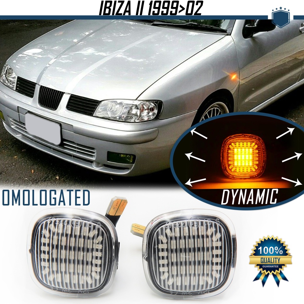 Intermitentes LED Secuenciales para SEAT IBIZA 6K Facelift (99-02) | Homologados, Lente Blanca, CANBUS No Error Intermitentes LED Secuenciales para SEAT IBIZA 6K Facelift (99-02) | Homologados, Lente Blanca, CANBUS No Error