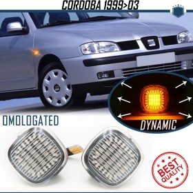 Intermitentes LED Secuenciales para SEAT CORDOBA 6K Facelift (99-03) | Homologados, Lente Blanca, CANBUS No Error