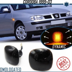 Intermitentes NEGRA LED Secuenciales para SEAT CORDOBA 6K Facelift (99-03) | Homologados, CANBUS No Error