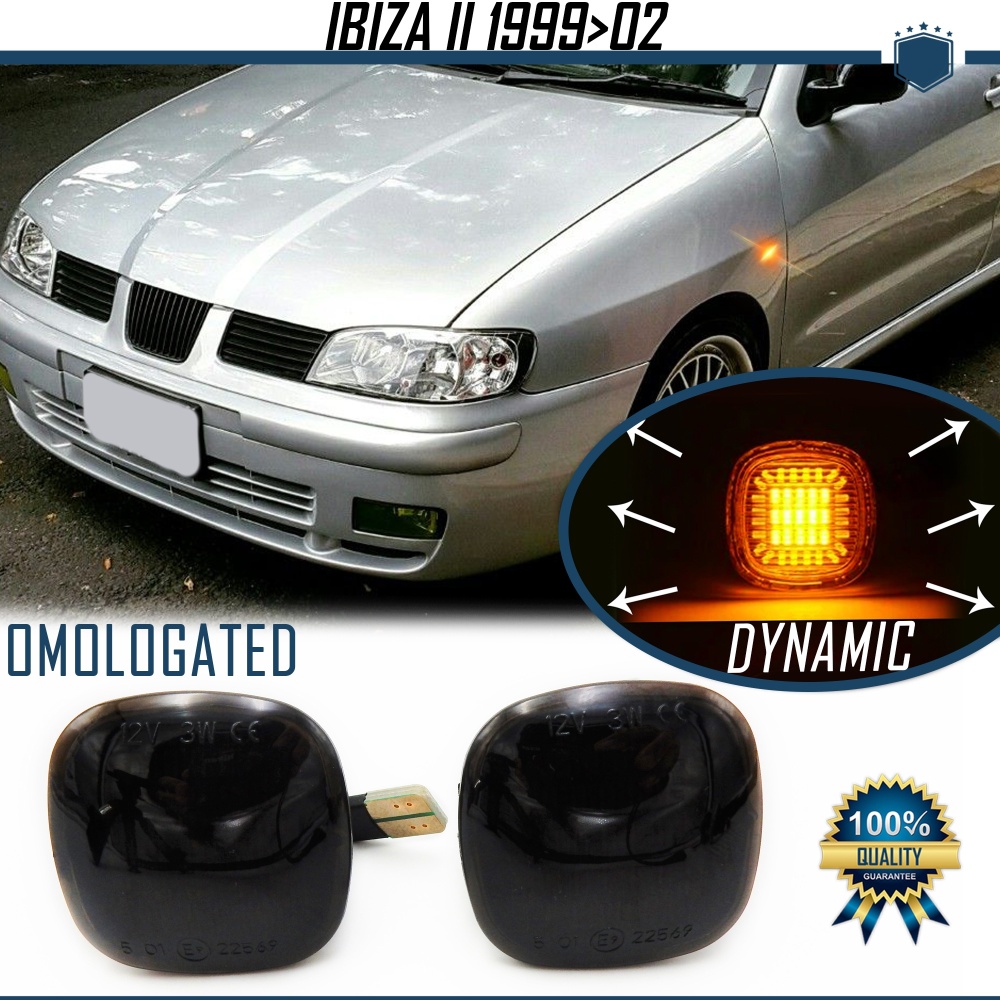 Frecce Laterali NERE LED Sequenziali per SEAT IBIZA 6K Restyling (99-02) | Omologate, CANbus No Errori su CDB Frecce Laterali NERE LED Sequenziali per SEAT IBIZA 6K Restyling (99-02) | Omologate, CANbus No Errori su CDB