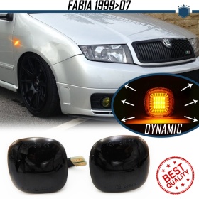 Frecce Laterali NERE LED Sequenziali per SKODA FABIA 6Y (99-07) | Omologate, CANbus No Errori su CDB