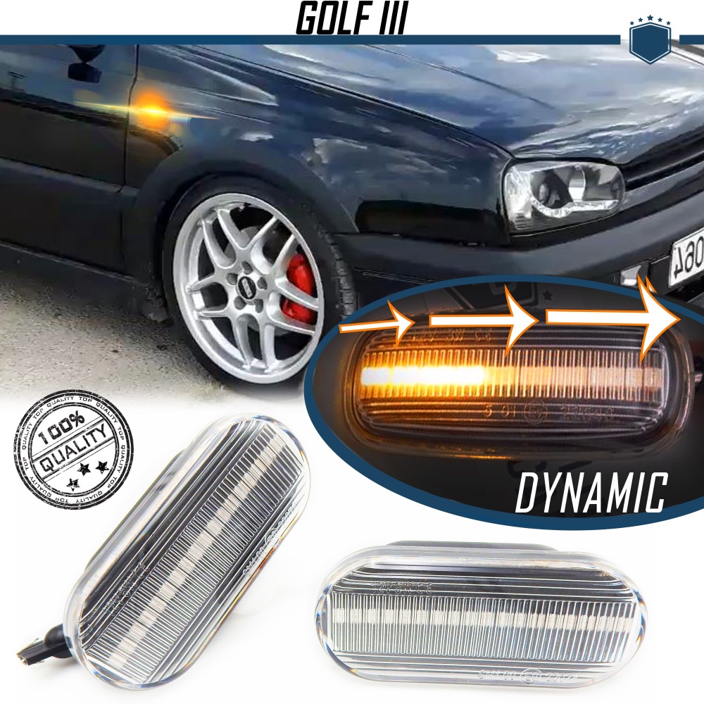 X2 Intermitentes LED Secuenciales para VW GOLF 3 (91-97) | Homologados, CANBUS No Error