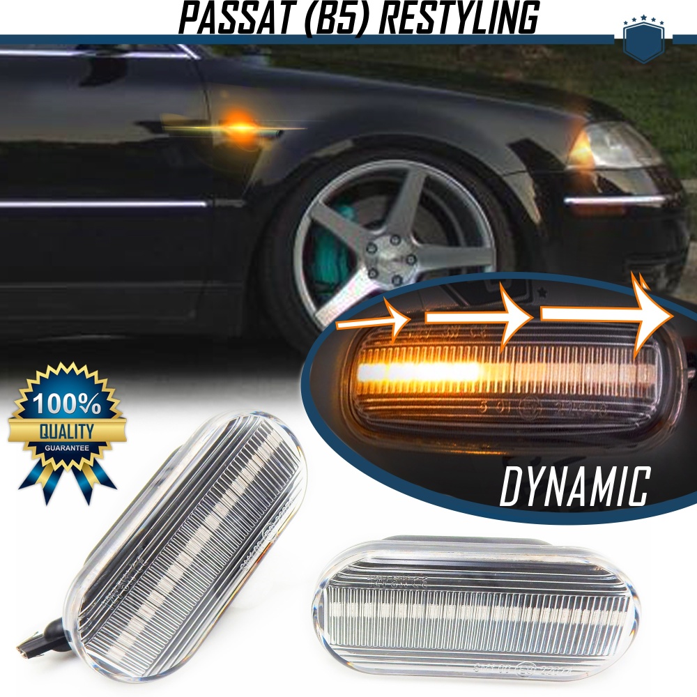 X2 Intermitentes LED Secuenciales para VW PASSAT B5 Facelift (01-05) | Homologados, CANBUS No Error X2 Intermitentes LED Secuenciales para VW PASSAT B5 Facelift (01-05) | Homologados, CANBUS No Error