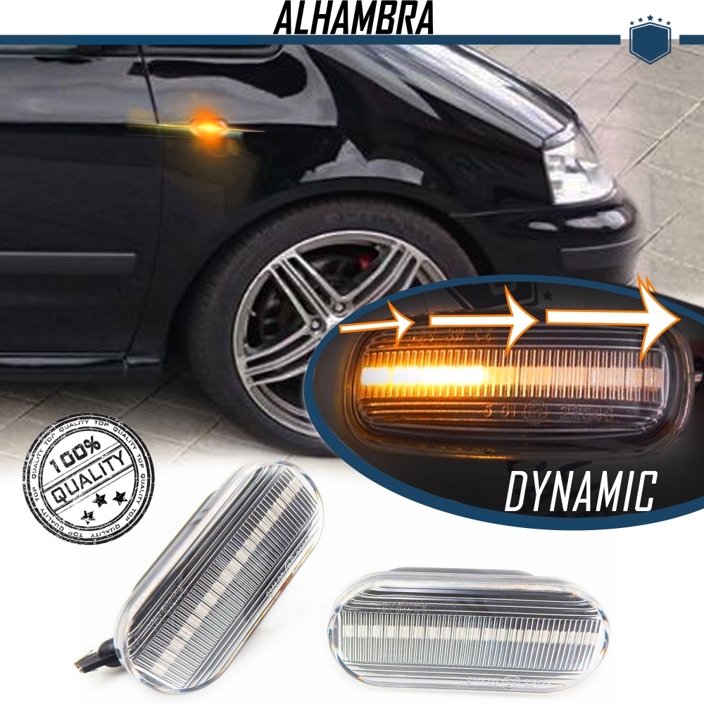 X2 Intermitentes LED Secuenciales para SEAT ALHAMBRA I (96-10) | Homologados, CANBUS No Error X2 Intermitentes LED Secuenciales para SEAT ALHAMBRA I (96-10) | Homologados, CANBUS No Error