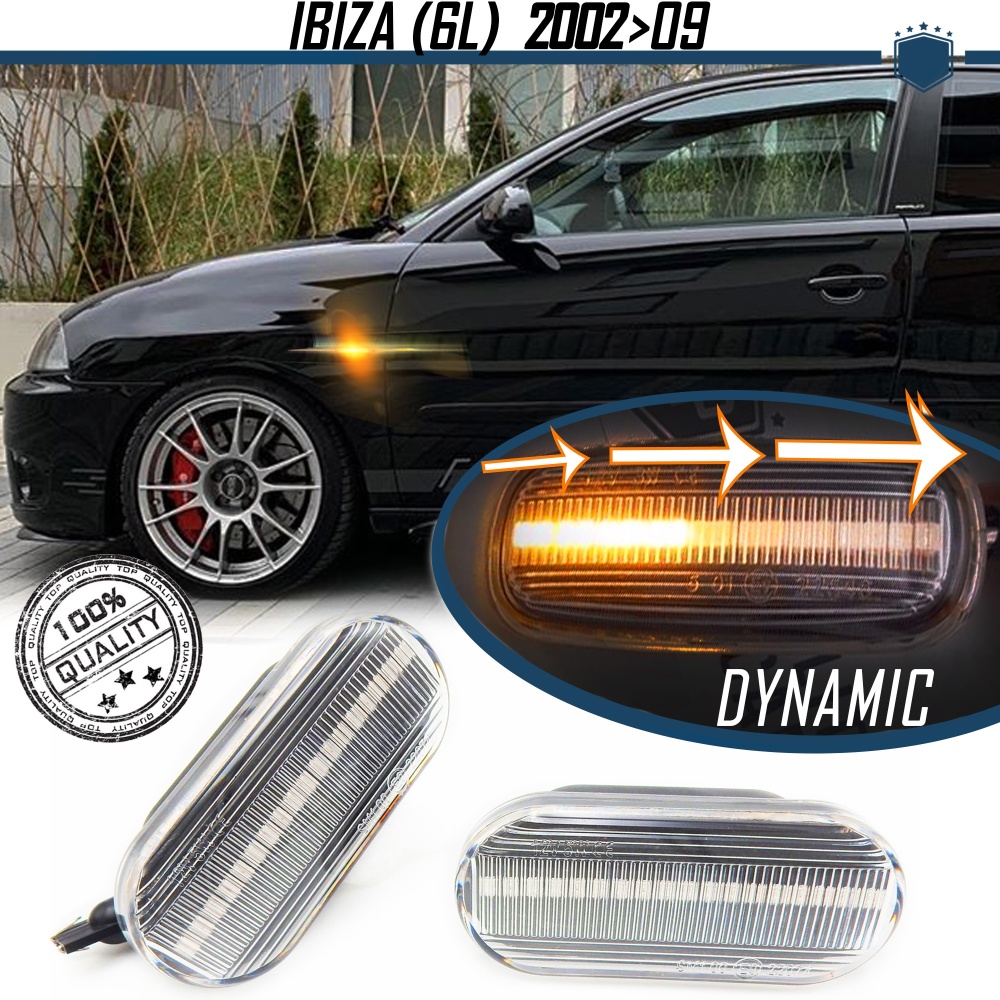 X2 Intermitentes LED Secuenciales para SEAT IBIZA 3 6L | Homologados, CANBUS No Error X2 Intermitentes LED Secuenciales para SEAT IBIZA 3 6L | Homologados, CANBUS No Error