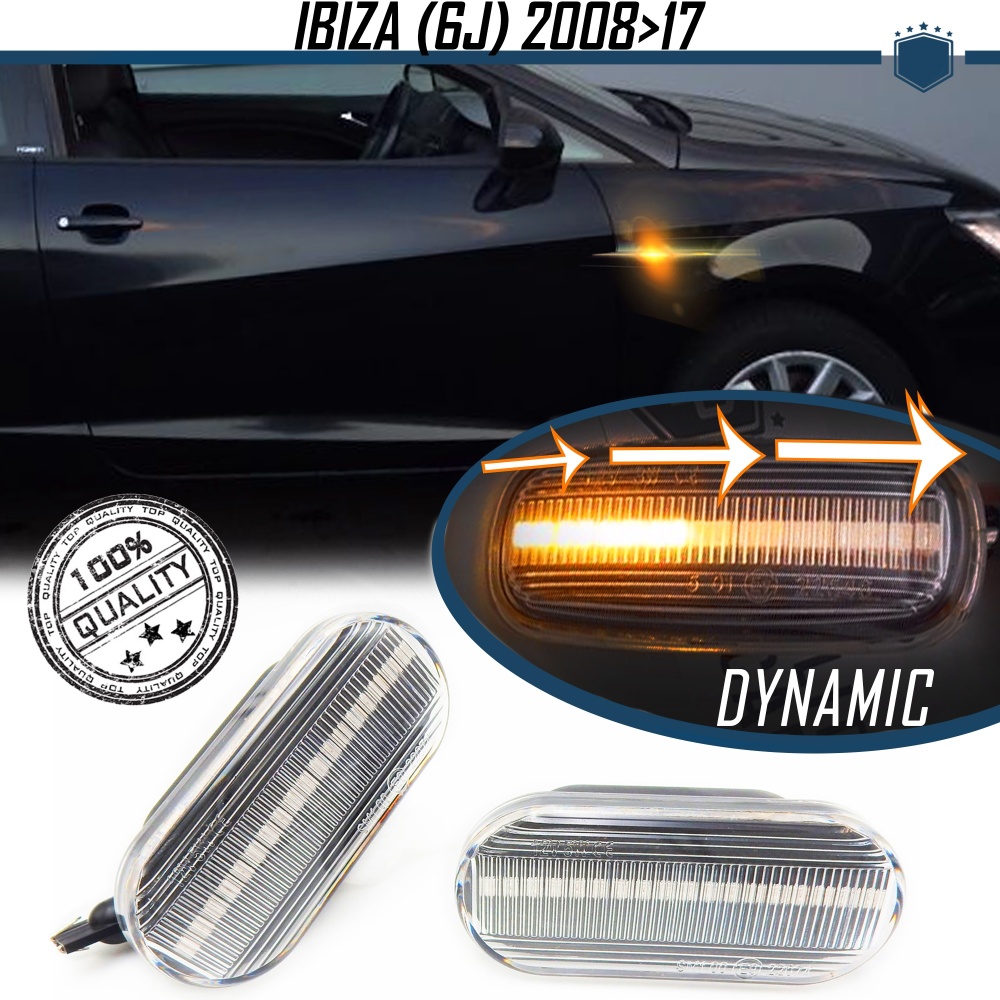 X2 Intermitentes LED Secuenciales para SEAT IBIZA 6J (08-17) | Homologados, CANBUS No Error X2 Intermitentes LED Secuenciales para SEAT IBIZA 6J (08-17) | Homologados, CANBUS No Error