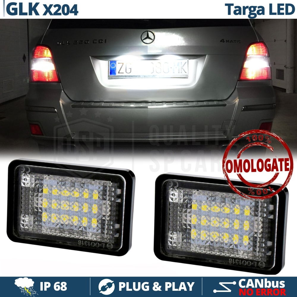 2 Luces de Matricula LED para MERCEDES GLK (X204) CANBUS 18 LED 6.500K BLANCO FRIO Plug & Play 2 Luces de Matricula LED para MERCEDES GLK (X204) CANBUS 18 LED 6.500K BLANCO FRIO Plug & Play
