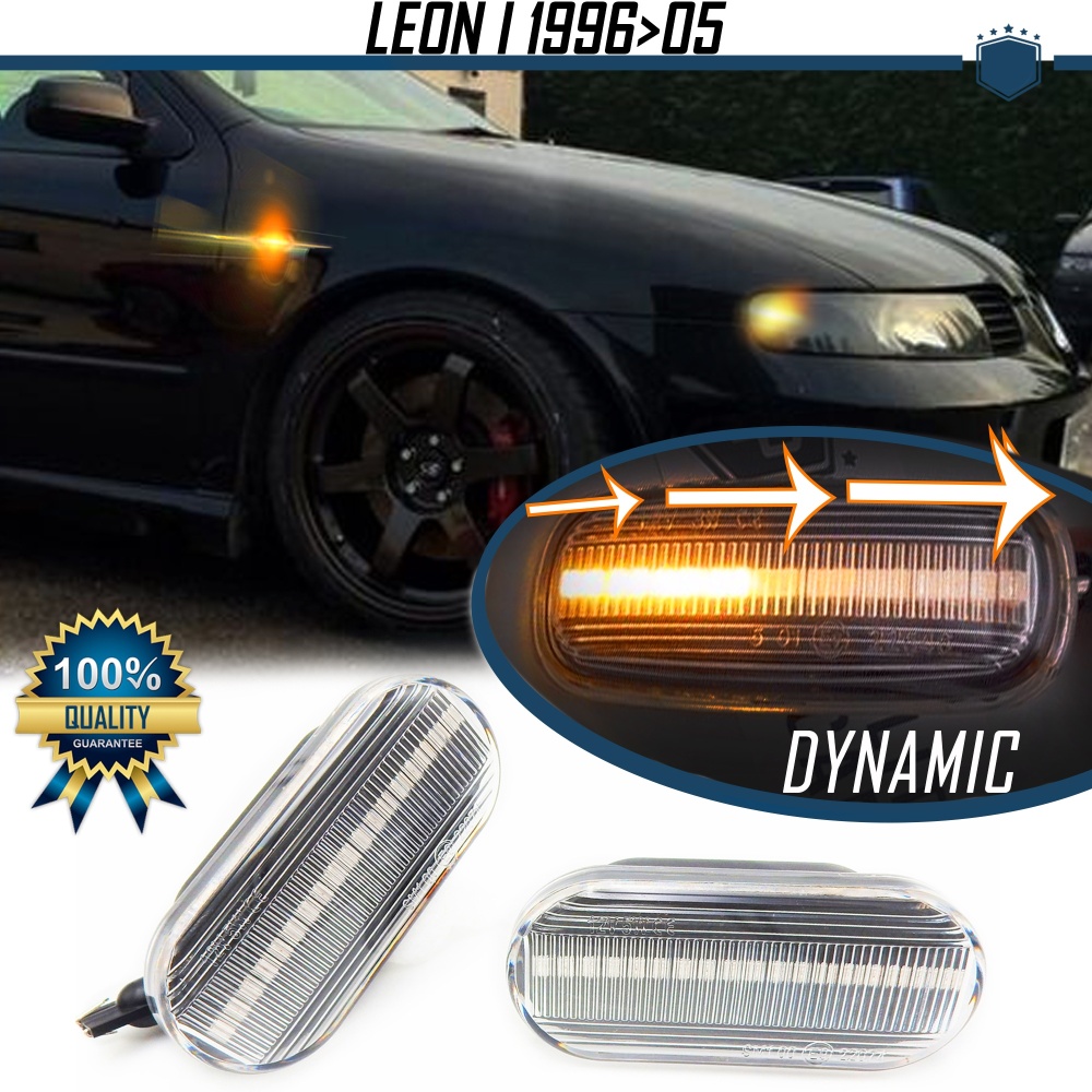 X2 Intermitentes LED Secuenciales para SEAT LEON 1M (96-05) | Homologados, CANBUS No Error X2 Intermitentes LED Secuenciales para SEAT LEON 1M (96-05) | Homologados, CANBUS No Error
