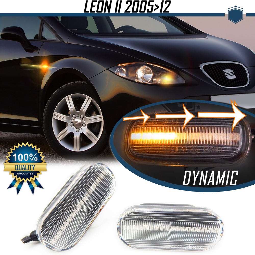 X2 Intermitentes LED Secuenciales para SEAT LEON 1P (05-12) | Homologados, CANBUS No Error X2 Intermitentes LED Secuenciales para SEAT LEON 1P (05-12) | Homologados, CANBUS No Error