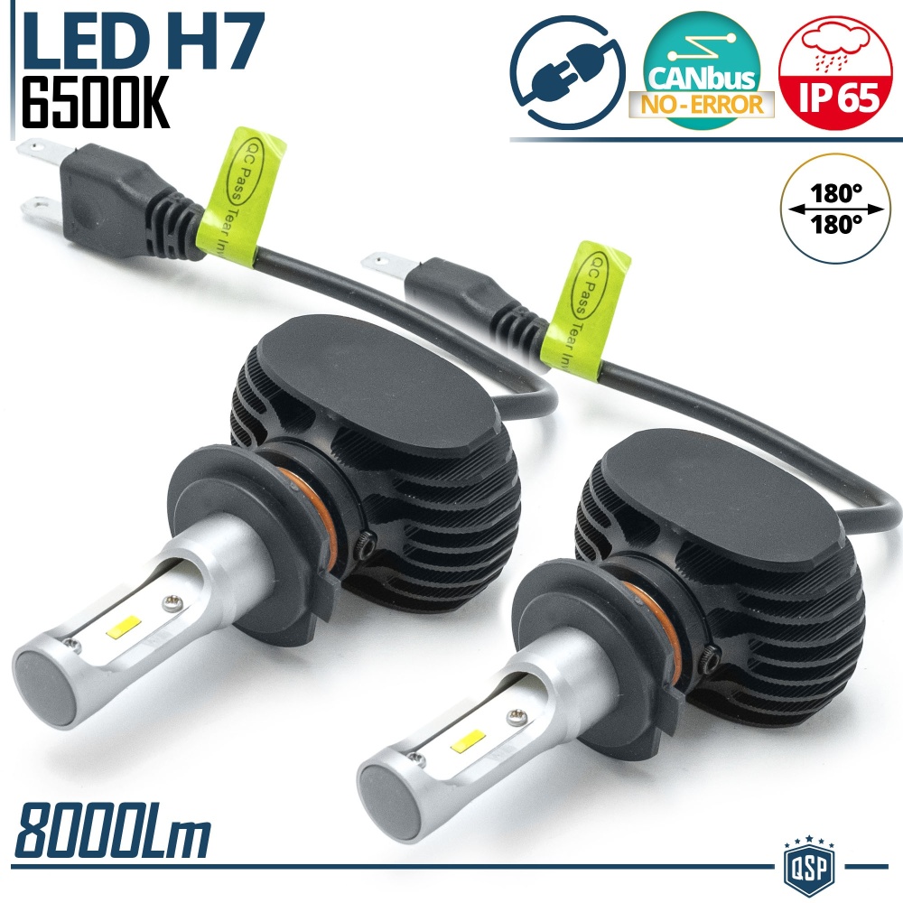 Kit LED H7 CANbus Profesional | Bombillas Led Luz Blanco Frío 6500K 8000LM