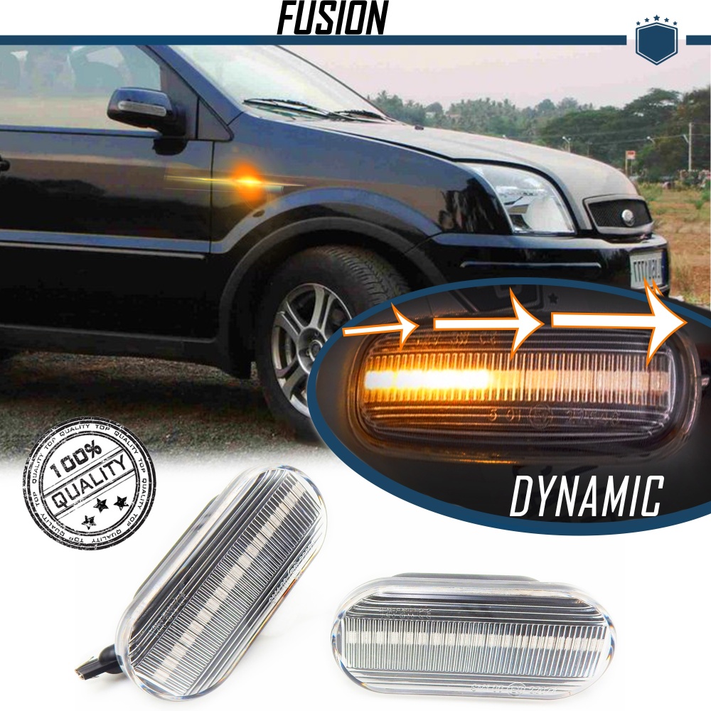 X2 Intermitentes LED Secuenciales para FORD FOCUS FUSION (02-12) | Homologados, CANBUS No Error X2 Intermitentes LED Secuenciales para FORD FOCUS FUSION (02-12) | Homologados, CANBUS No Error