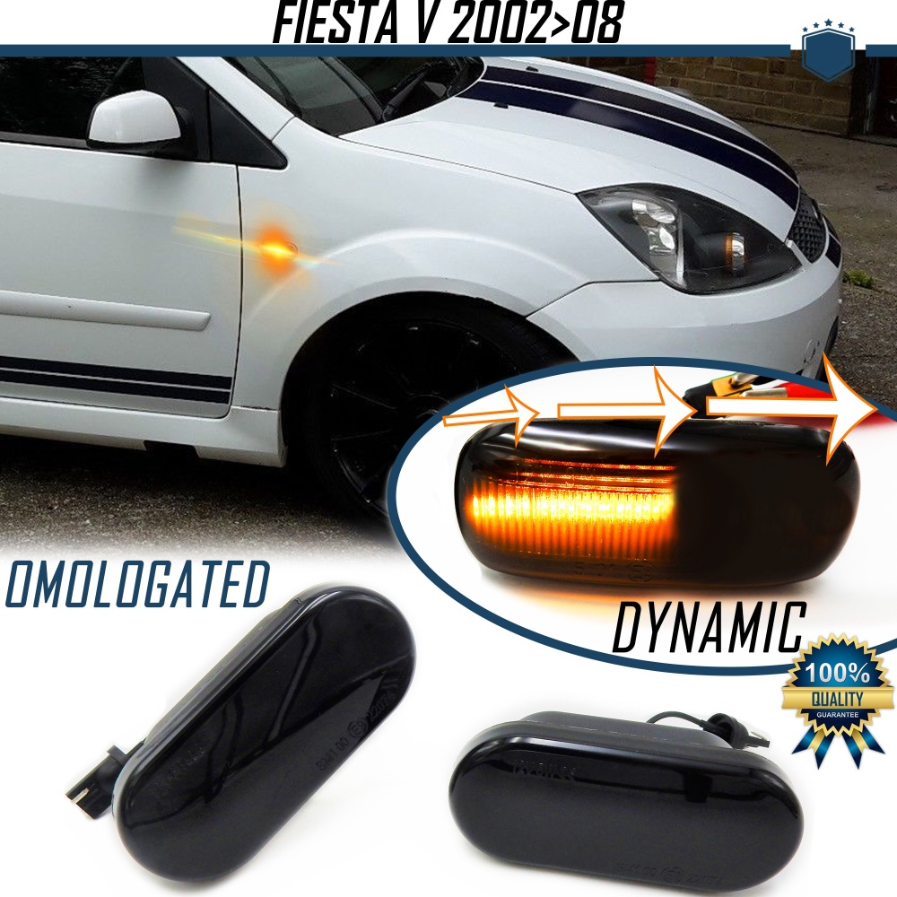 X2 Intermitentes LED Secuenciales para FORD FIESTA MK5 (02-08) | Homologados, CANBUS No Error, Lente NEGRA X2 Intermitentes LED Secuenciales para FORD FIESTA MK5 (02-08) | Homologados, CANBUS No Error, Lente NEGRA