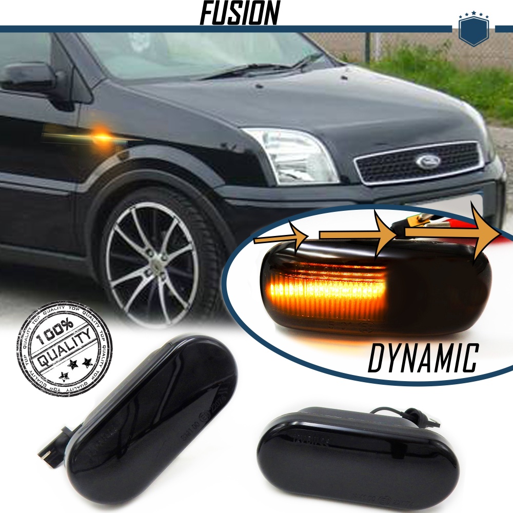 X2 Intermitentes LED Secuenciales para FORD FUSION (02-12) | Homologados, CANBUS No Error, Lente NEGRA X2 Intermitentes LED Secuenciales para FORD FUSION (02-12) | Homologados, CANBUS No Error, Lente NEGRA