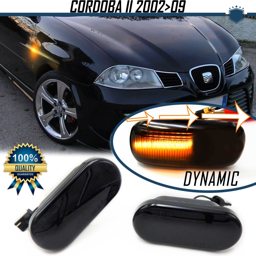 Frecce LED Dinamiche Laterali per SEAT CORDOBA 2 (02-09) | Omologate, CANbus No Error, Lente Nera Frecce LED Dinamiche Laterali per SEAT CORDOBA 2 (02-09) | Omologate, CANbus No Error, Lente Nera