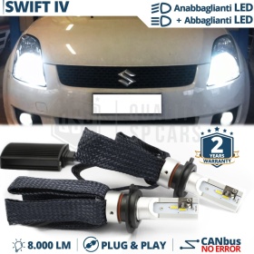 Kit LED H4 para SUZUKI SWIFT 4 Luces de Cruce + Carretera | 6500K 8000LM CANbus