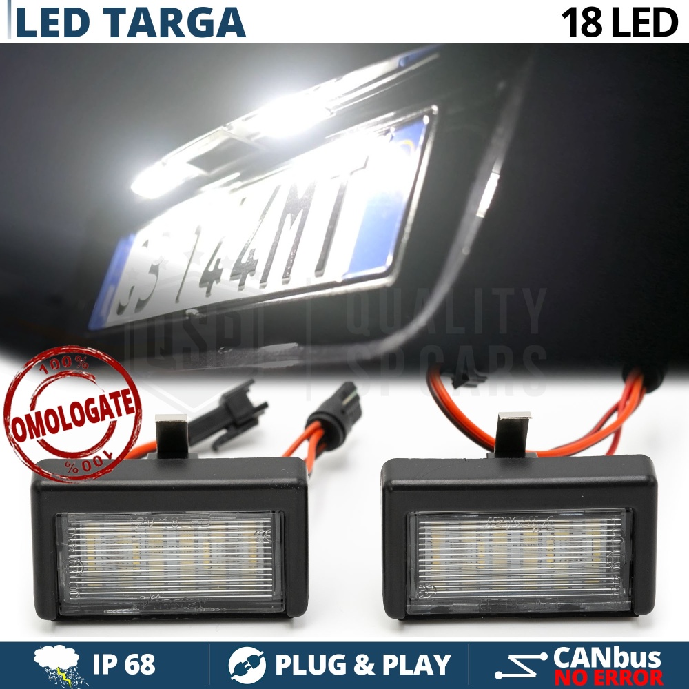 2 Luces de Matricula LED para MERCEDES ML, GL CANBUS 18 LED 6.500K BLANCO FRIO Plug & Play 2 Luces de Matricula LED para MERCEDES ML, GL CANBUS 18 LED 6.500K BLANCO FRIO Plug & Play