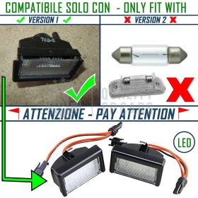 2 Luces de Matricula LED para MERCEDES ML, GL CANBUS 18 LED 6.500K BLANCO FRIO Plug & Play