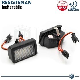 2 Luces de Matricula LED para MERCEDES ML, GL CANBUS 18 LED 6.500K BLANCO FRIO Plug & Play