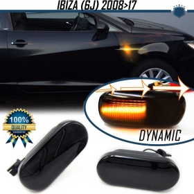 X2 Intermitentes LED Secuenciales para SEAT IBIZA 6J (08-17) | Homologados, CANBUS No Error, Lente NEGRA