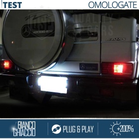 2 Luces de Matricula LED para MERCEDES G W463 CANBUS 18 LED 6.500K BLANCO FRIO Plug & Play