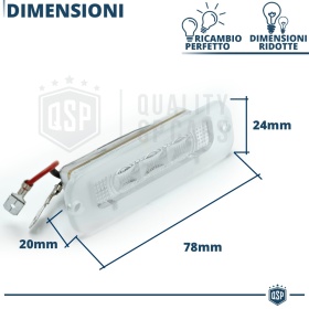2 Luces de Matricula LED para MERCEDES G W463 CANBUS 18 LED 6.500K BLANCO FRIO Plug & Play