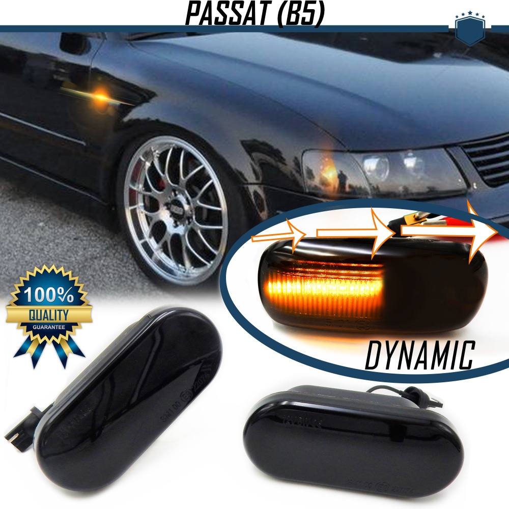Frecce LED Sequenziali per VW PASSAT B5 (96-01) | Laterali Dinamiche Omologate, CANbus No Error, Lente Nera Frecce LED Sequenziali per VW PASSAT B5 (96-01) | Laterali Dinamiche Omologate, CANbus No Error, Lente Nera