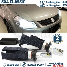 Kit LED H4 para SUZUKI SX4 CLASSIC Luces de Cruce + Carretera | 6500K 8000LM CANbus