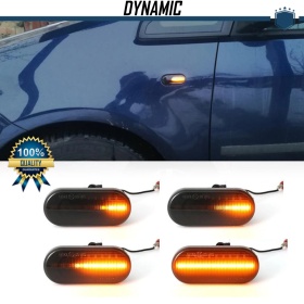 X2 Intermitentes LED Secuenciales para VW SHARAN 7M (95-05) | Homologados, CANBUS No Error, Lente NEGRA