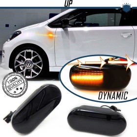 X2 Intermitentes LED Secuenciales para VW UP (2011-) | Homologados, CANBUS No Error, Lente NEGRA