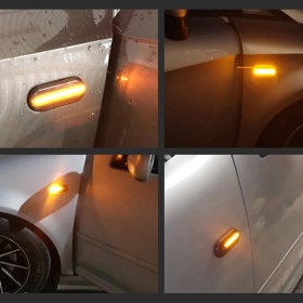 X2 Intermitentes LED Secuenciales para VW UP (2011-) | Homologados, CANBUS No Error, Lente NEGRA