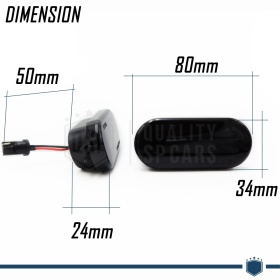 X2 Intermitentes LED Secuenciales para VW UP (2011-) | Homologados, CANBUS No Error, Lente NEGRA