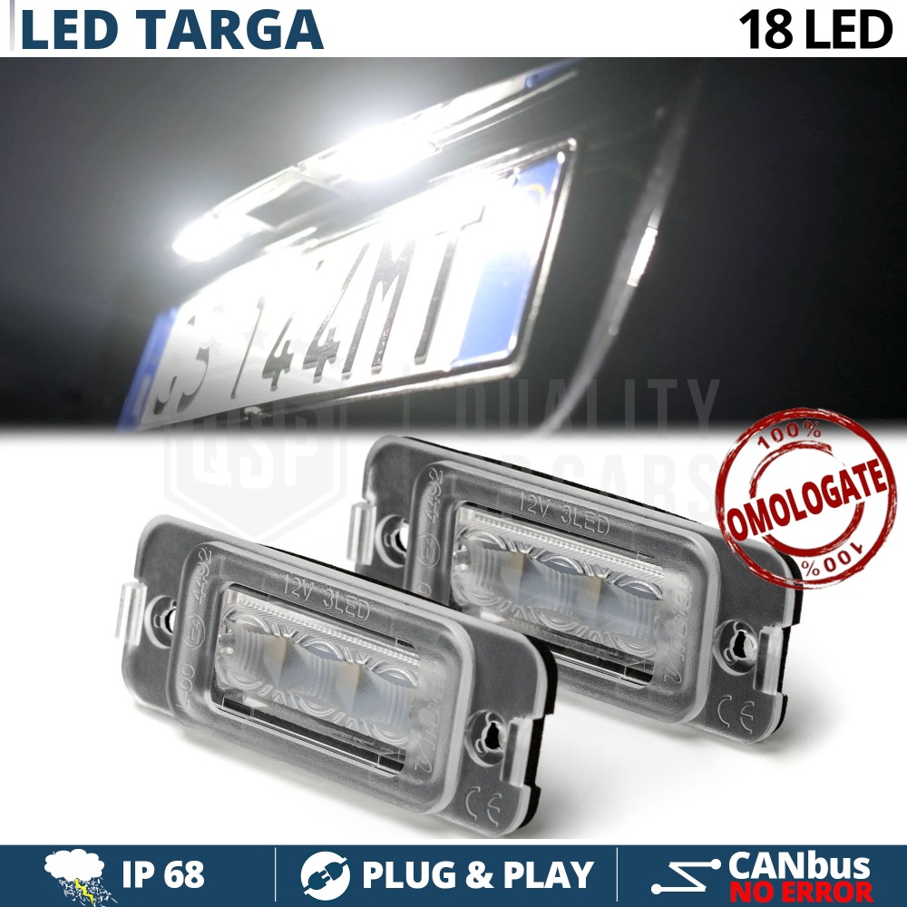 2 Luces de Matricula LED para MERCEDES Clase R, ML, GL CANBUS 18 LED 6.500K BLANCO FRIO Plug & Play 2 Luces de Matricula LED para MERCEDES Clase R, ML, GL CANBUS 18 LED 6.500K BLANCO FRIO Plug & Play
