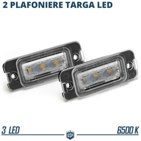 2 Luces de Matricula LED para MERCEDES Clase R, ML, GL CANBUS 18 LED 6.500K BLANCO FRIO Plug & Play