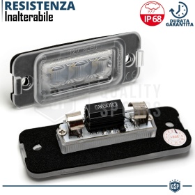 2 Luces de Matricula LED para MERCEDES Clase R, ML, GL CANBUS 18 LED 6.500K BLANCO FRIO Plug & Play