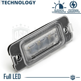 2 Luces de Matricula LED para MERCEDES Clase R, ML, GL CANBUS 18 LED 6.500K BLANCO FRIO Plug & Play